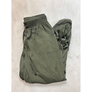 PICADILLY‎ Women's Sage Green Elastic Waist Drawstring Cropped Pants Size 8